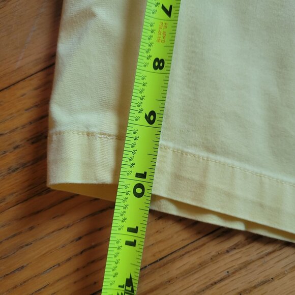 Talbots Womens Yellow Cotton Blend Shorts Size 14 - Picture 3 of 3